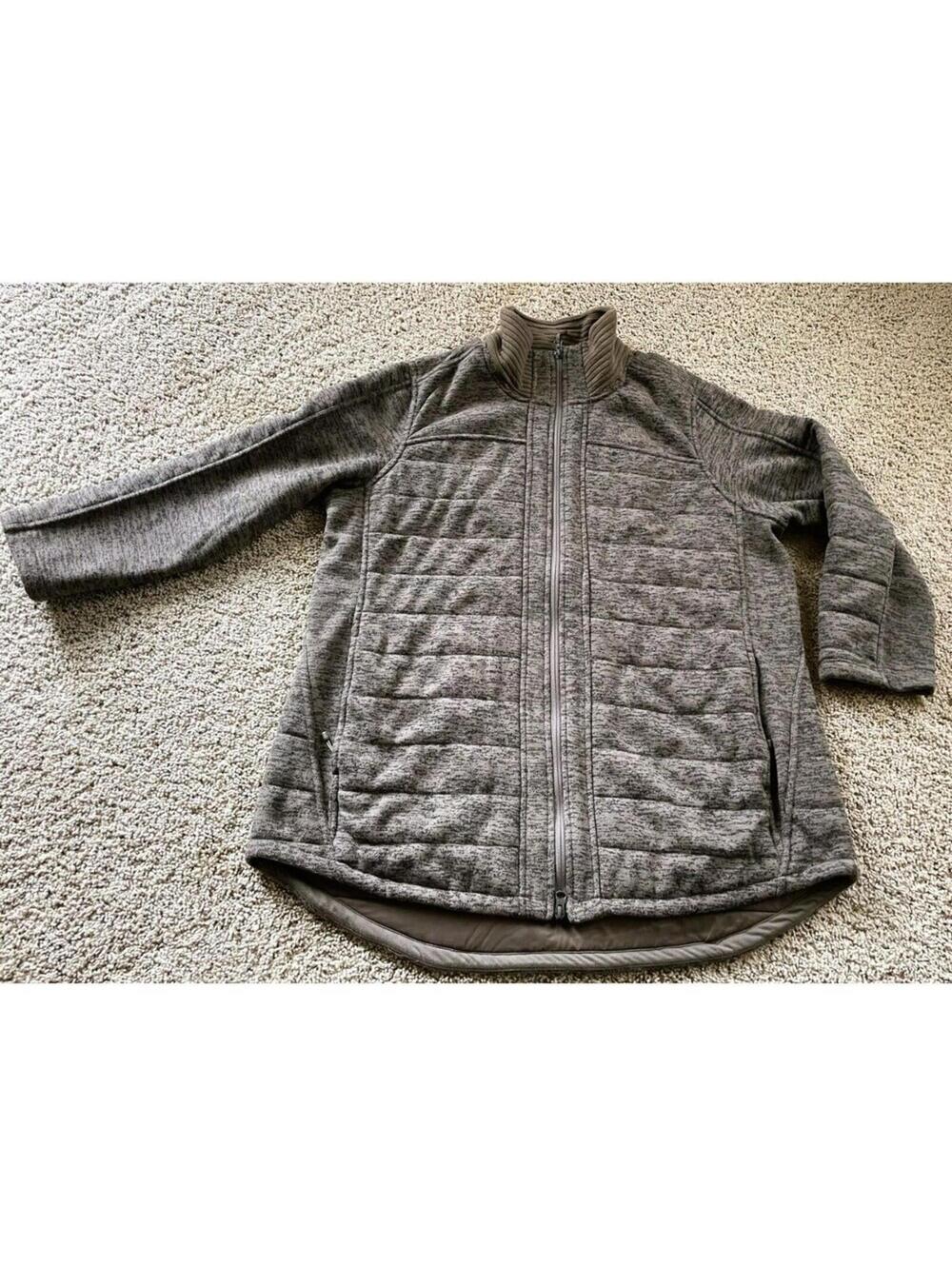 Women's the north face hooded primaloft insulated coat jacket Brown XXL